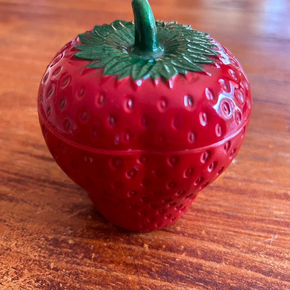 Vintage Hazel Atlas Milk Glass Strawberry Jar
